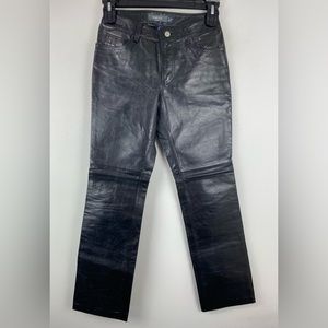 Vintage Gap size 2 Women’s Black Genuine Leather Bootcut Pants